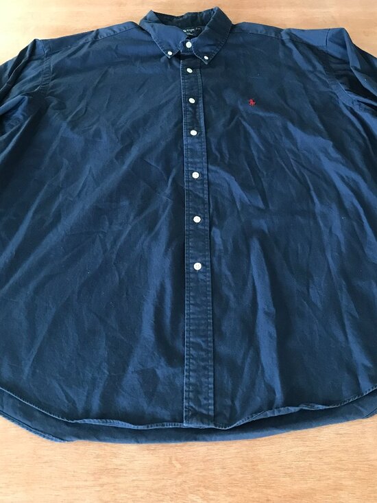 Ralph Lauren Blake Shirt Men XXL Blue Button Down Long Sleeve Preppy Workshirt - Picture 1 of 12